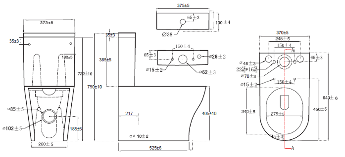 KAMEO CLOSE TO WALL CLOSE COUPLED TOILET