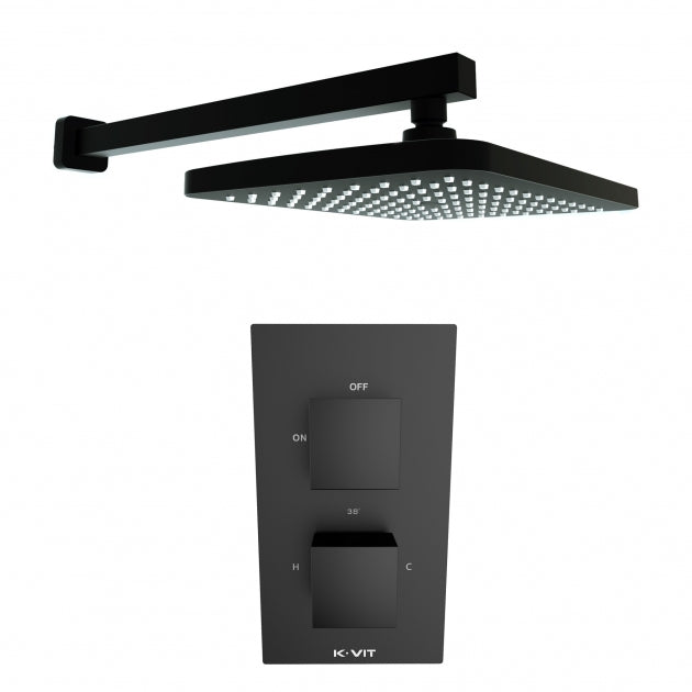 NERO SQUARE CONCEALED SHOWER WITH DRENCHER OPTION2