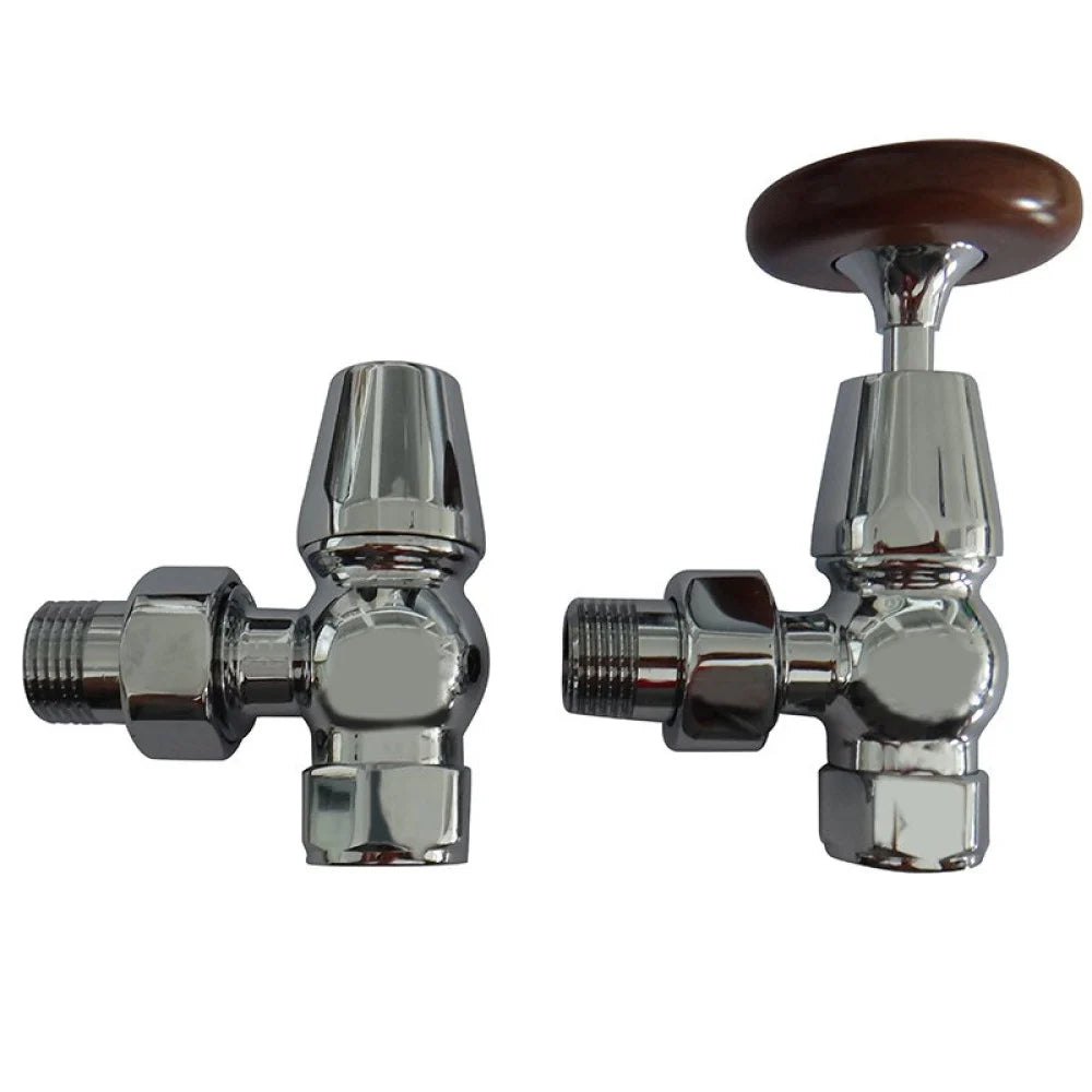 TRADITIONAL CHROME ANGLED WHEEL HEAD VALVES TRAD-ANG-C
