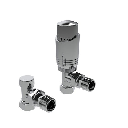 K-DESIGN THERMOSTATIC ANGLED TRV & LOCKSHIELD PACK