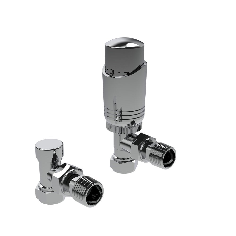 K-DESIGN THERMOSTATIC ANGLED TRV & LOCKSHIELD PACK