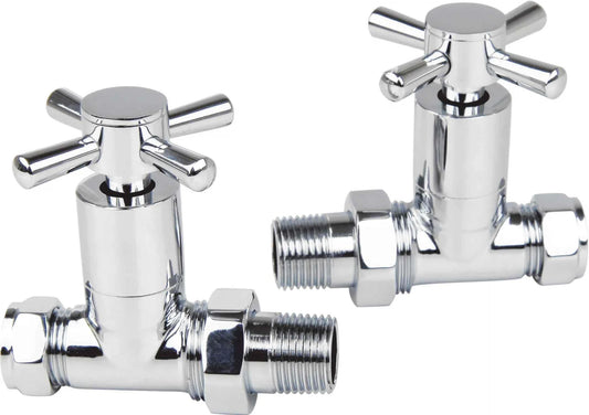 TIMES CHROME STRAIGHT MANUAL VALVES CROSS-STR