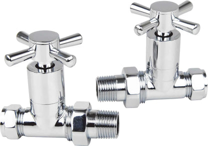 TIMES CHROME STRAIGHT MANUAL VALVES CROSS-STR