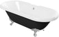 RICHMOND **BLACK** FREESTANDING BATH WITH FEET 2TH DIBFP2022