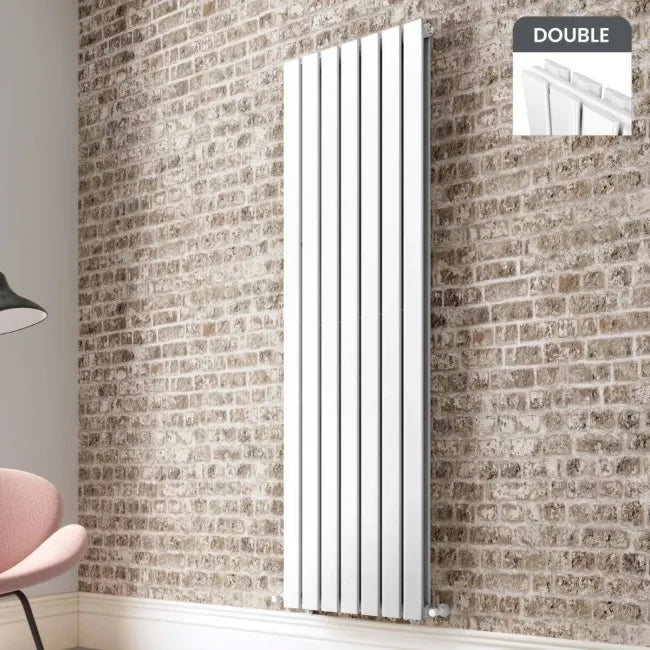 BOSTON WHITE VERTICAL DOUBLE PANEL DESIGNER RADIATOR