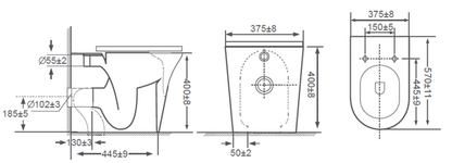 KAMEO BACK TO WALL TOILET