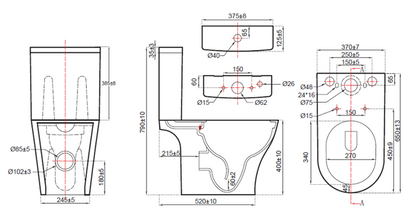 KAMEO CLOSE COUPLED TOILET