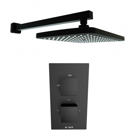 NERO SQUARE CONCEALED SHOWER WITH DRENCHER OPTION2