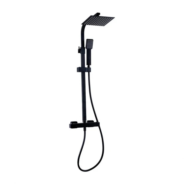 NERO SQUARE DUAL BAR SHOWER WITH DRENCHER SHO050NS