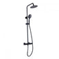 NERO ROUND DUAL BAR SHOWER WITH DRENCHER SHO052NR