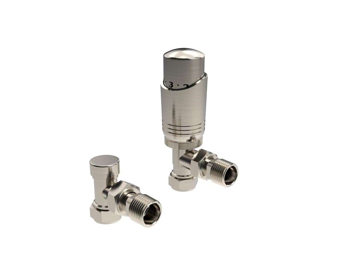 K-DESIGN THERMOSTATIC ANGLED TRV & LOCKSHIELD PACK