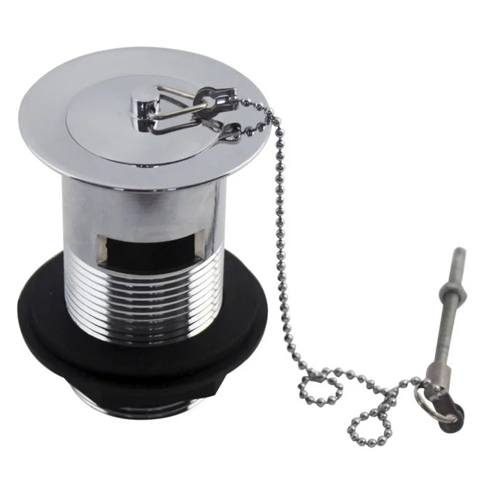 BASIN WASTE WITH PLUG AND CHAIN **CHROME** WAS001