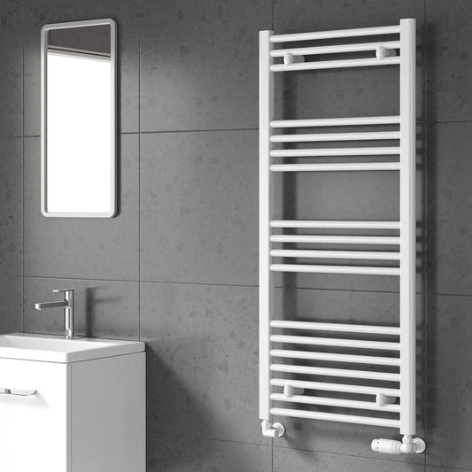 K-RAIL STRAIGHT WHITE TOWEL RAIL