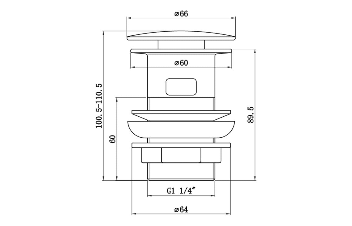 LUXURY 11/4'' BASIN CLICK WASTE